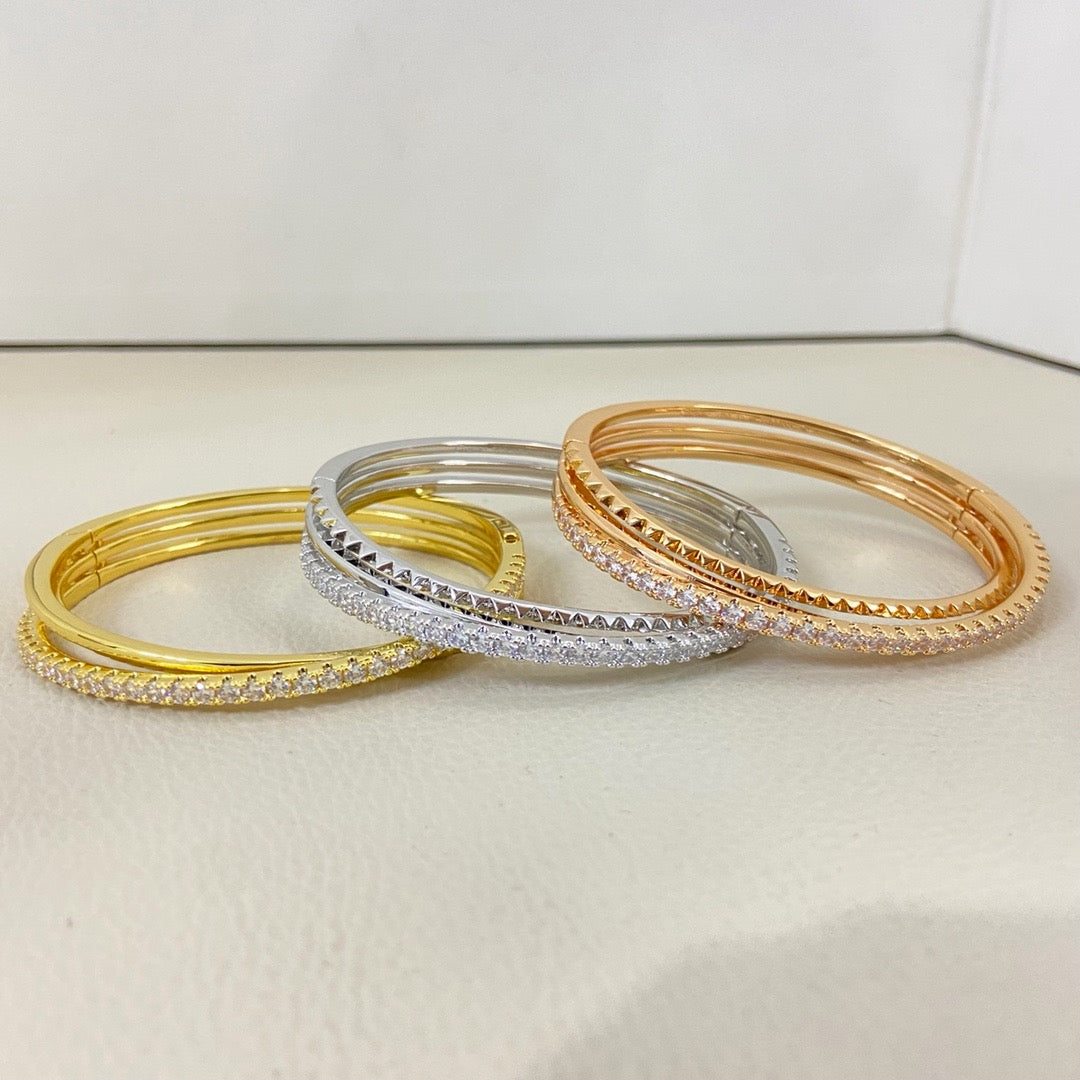 [⭐Hyrra Jewelry]ETINCELLE HALF-PAVED DIAMOND BRACELET