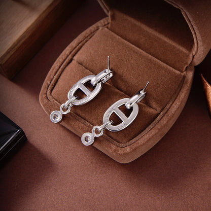 [⭐Hyrra Jewelry]HM CHAINE DIAMOND EARRINGS
