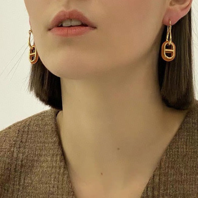 [⭐Hyrra Jewelry]HM O'MAILLON GOLD EARRINGS