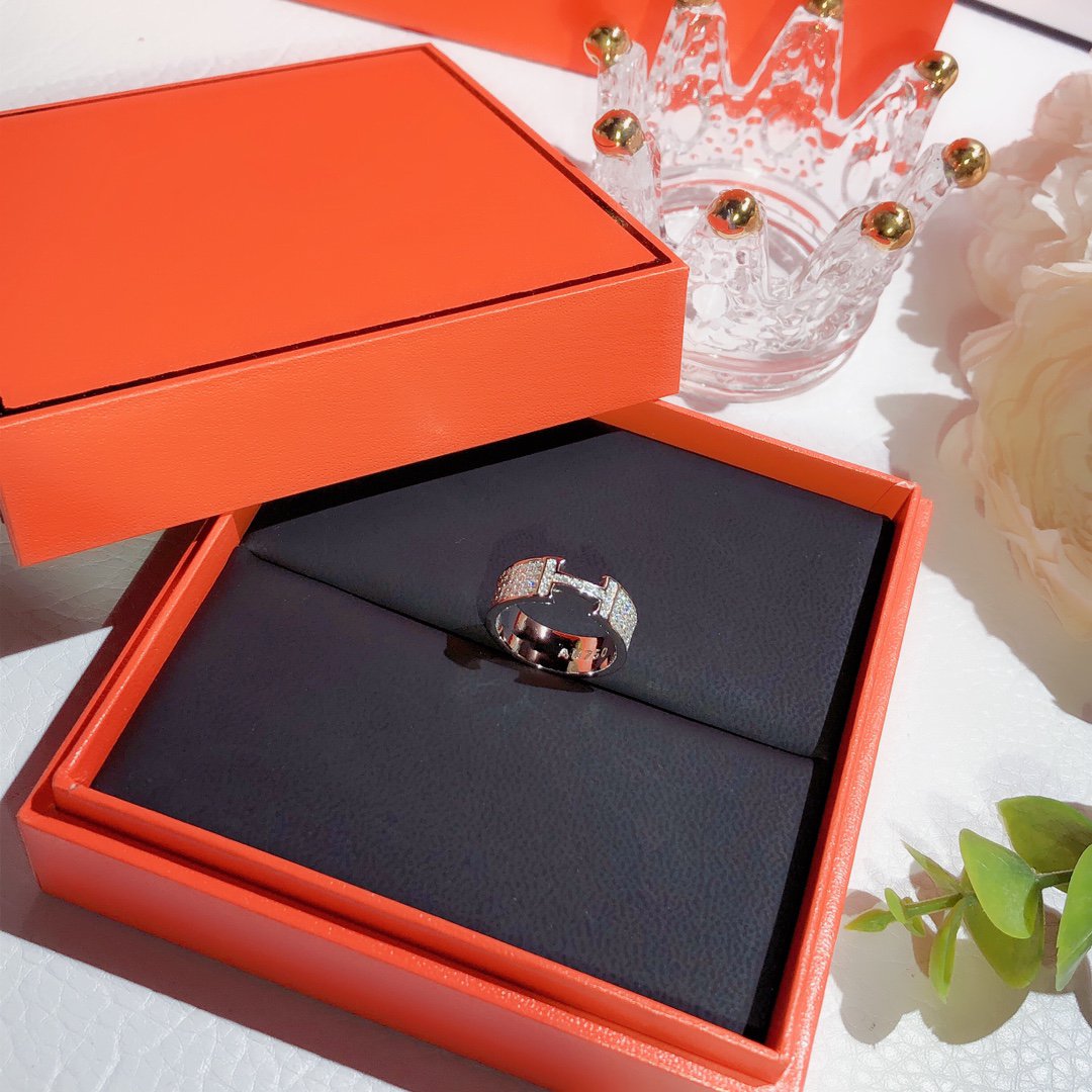[⭐Hyrra Jewelry]H RING FULL DIAMOND