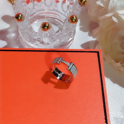 [⭐Hyrra Jewelry]H RING FULL DIAMOND
