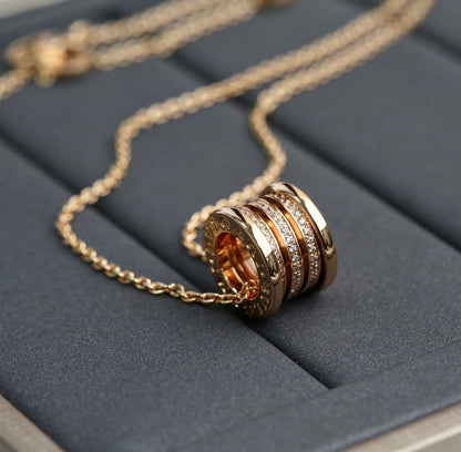 [⭐Hyrra Jewelry]ZERO 1 PINK GOLD DIAMOND NECKLACE