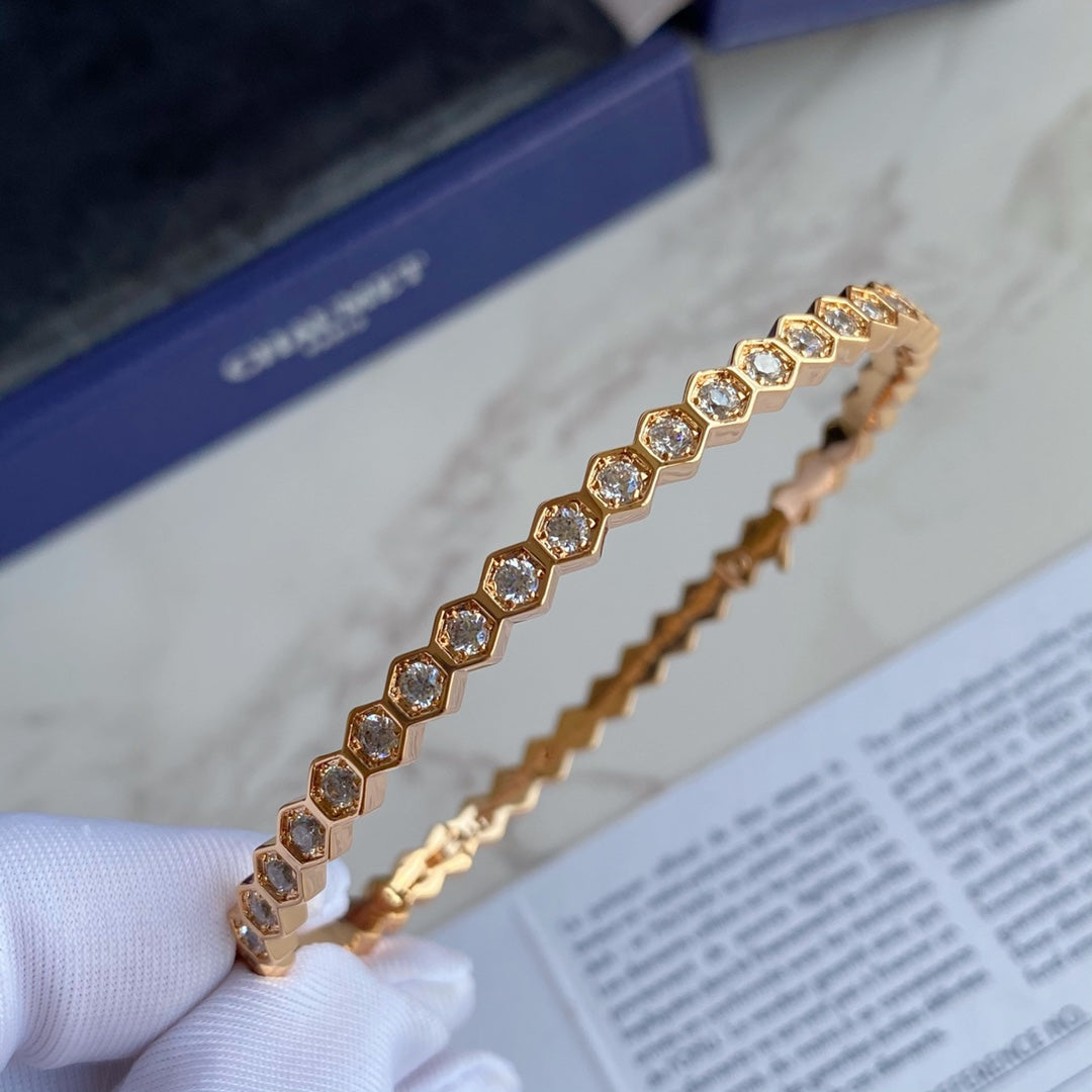 [⭐Hyrra Jewelry]BEE LOVE GOLD BRACELET FULL DIAMOND