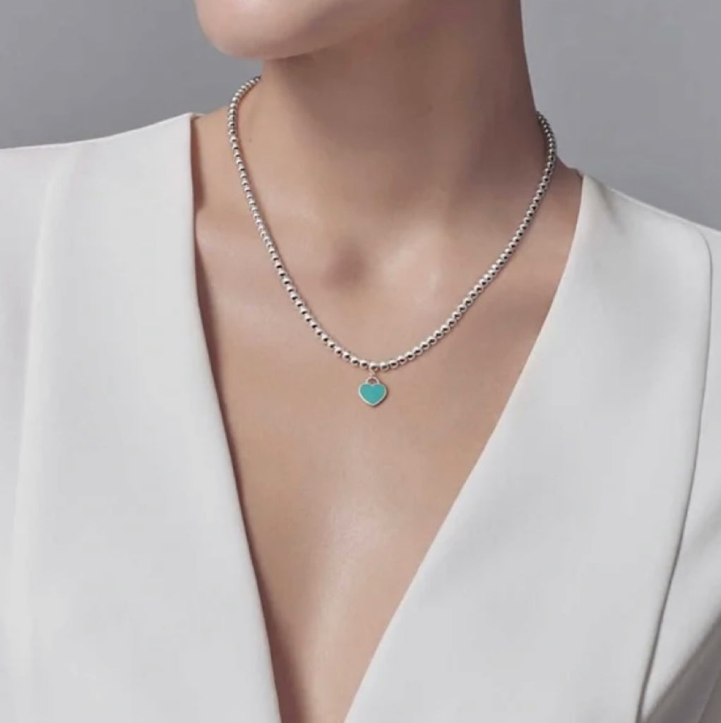 [Hyrra Jewelry]RETURN TO TIF SILVER BEAD NECKLACE