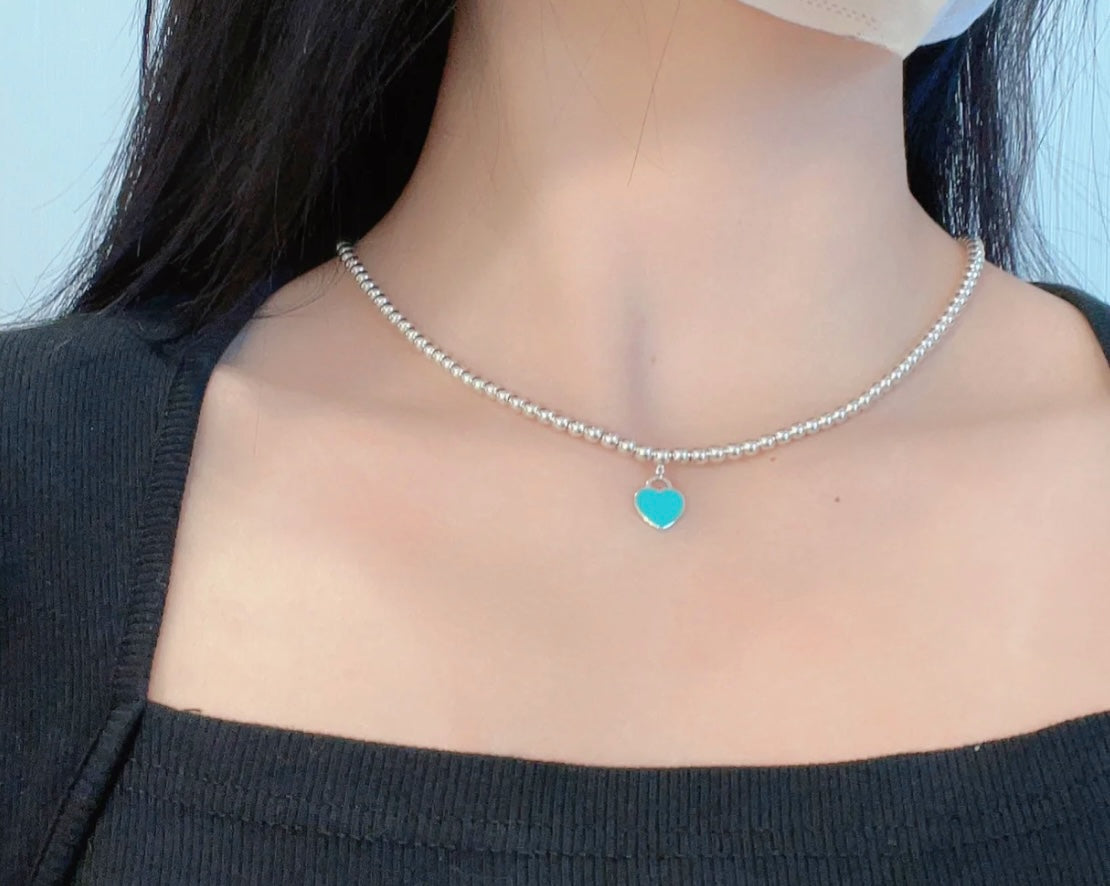 [Hyrra Jewelry]RETURN TO TIF SILVER BEAD NECKLACE