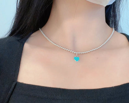 [Hyrra Jewelry]RETURN TO TIF SILVER BEAD NECKLACE