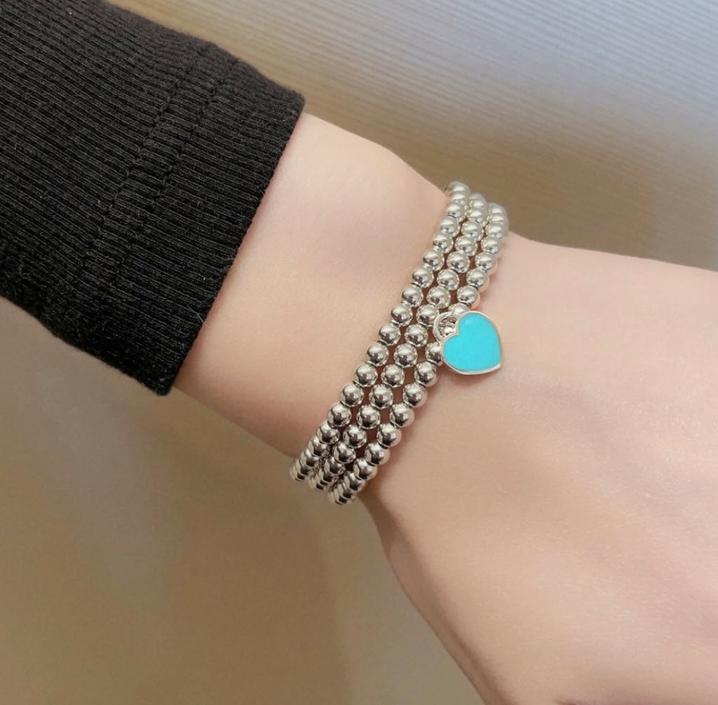 [Hyrra Jewelry]RETURN TO TIF SILVER BEAD NECKLACE