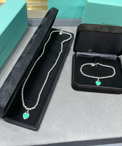 [Hyrra Jewelry]RETURN TO TIF SILVER BEAD NECKLACE