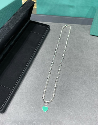 [Hyrra Jewelry]RETURN TO TIF SILVER BEAD NECKLACE
