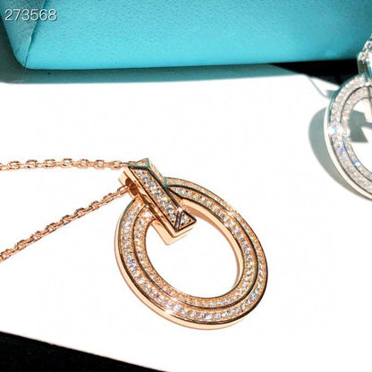 [Hyrra Jewelry]T1 CIRCLE DIAMOND PAVED MEDIUM NECKLACE