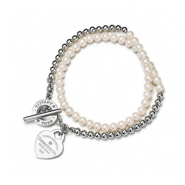 [Hyrra Jewelry]RETURN TO TIF HEART TAF BEAD PEARL BRACELET