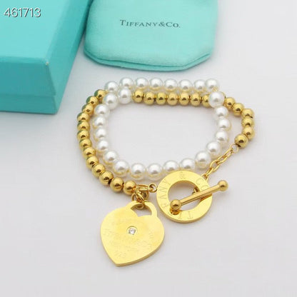 [Hyrra Jewelry]RETURN TO TIF HEART TAF BEAD PEARL BRACELET