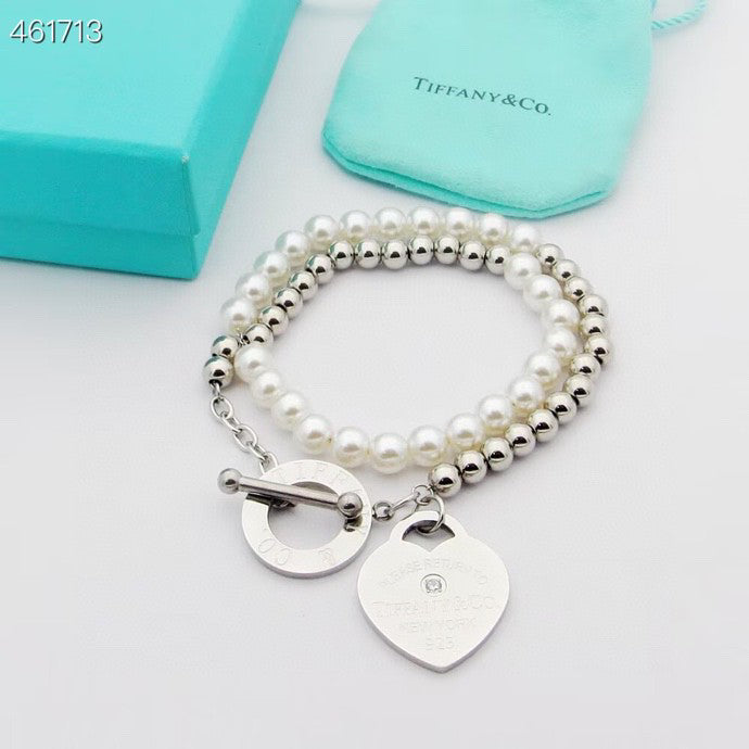 [Hyrra Jewelry]RETURN TO TIF HEART TAF BEAD PEARL BRACELET