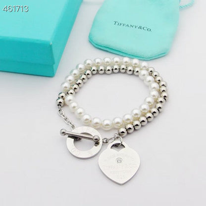 [Hyrra Jewelry]RETURN TO TIF HEART TAF BEAD PEARL BRACELET
