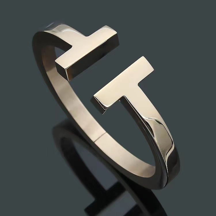 [Hyrra Jewelry]T SQUARE OPEN BRACELET