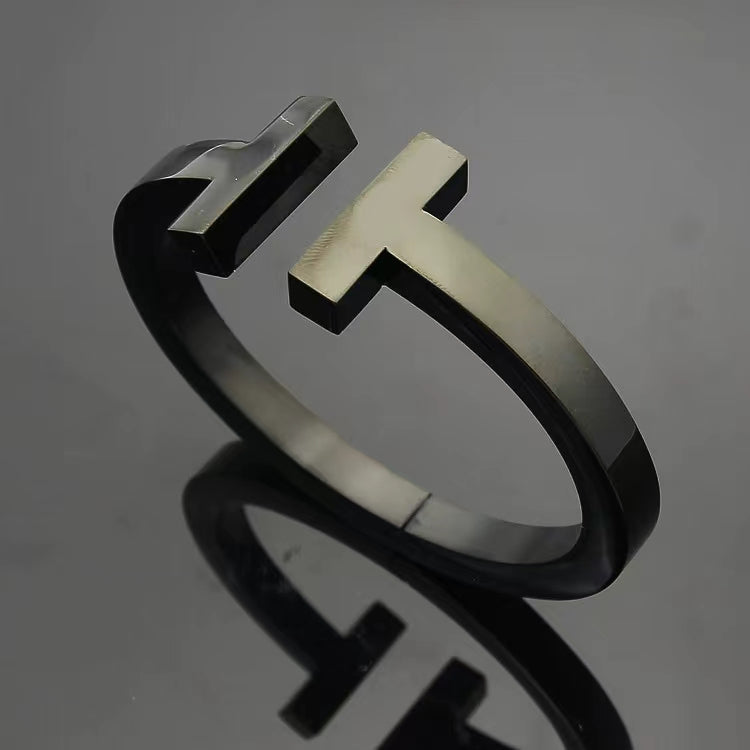 [Hyrra Jewelry]T SQUARE OPEN BRACELET