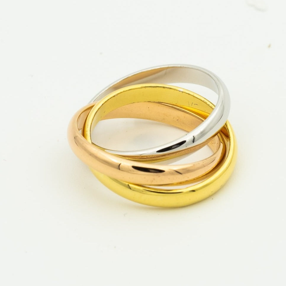 [⭐Hyrra Jewelry Jewelry]TRINITY RING GOLD PINK GOLD SILVER