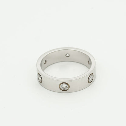 [⭐Hyrra Jewelry]LOVE RING 5.5MM 6 DIAMONDS SILVER