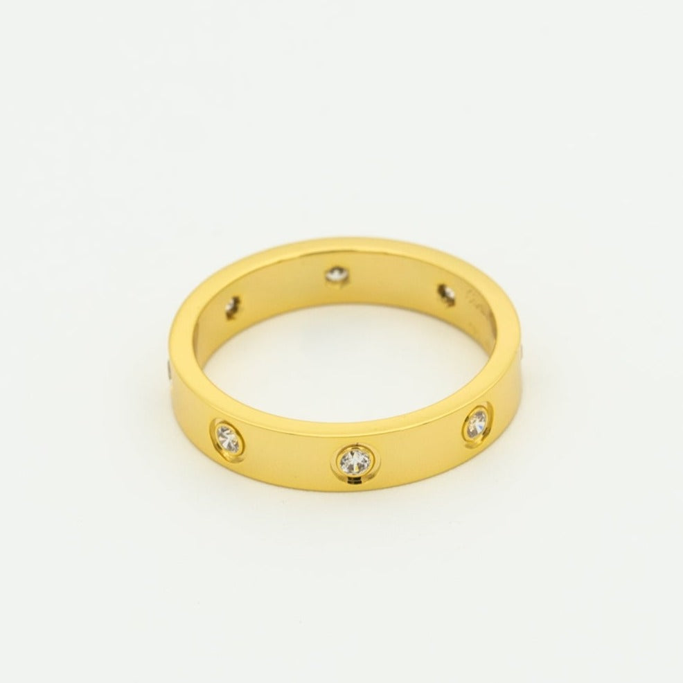 [⭐Hyrra Jewelry]LOVE RING 3.6MM 8 DIAMONDS