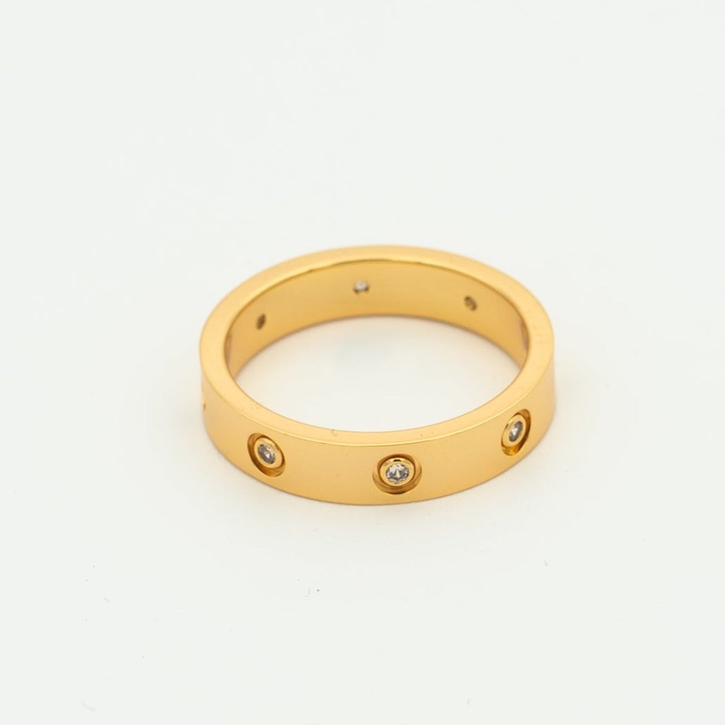 [⭐Hyrra Jewelry]LOVE RING 3.6MM 8 DIAMONDS