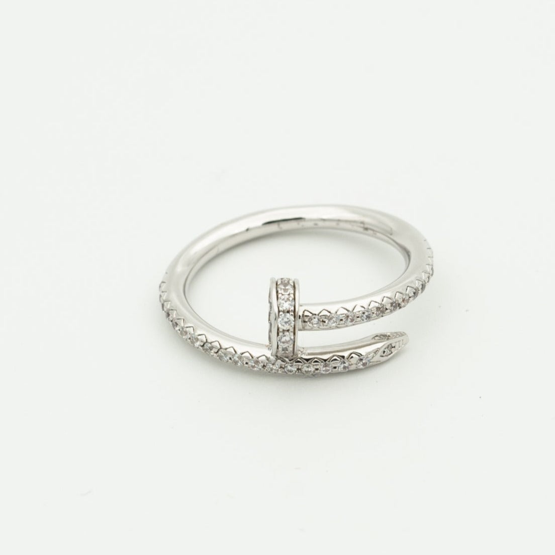 [⭐Hyrra Jewelry]JUSTE RING 1.8MM SILVER DIAMONDS
