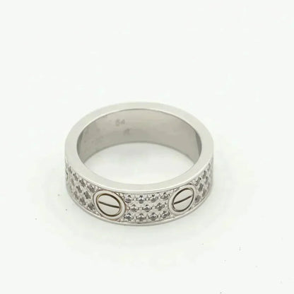 [⭐Hyrra Jewelry]LOVE RING 5.5MM DIAMONDS PAVED