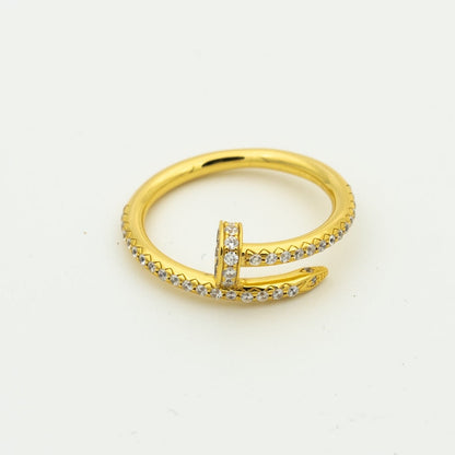 [⭐Hyrra Jewelry]JUSTE RING 1.8MM GOLD DIAMONDS