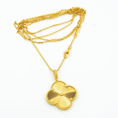 [⭐Hyrra Jewelry]CLOVER 25MM PEDANT NECKLACE GOLD