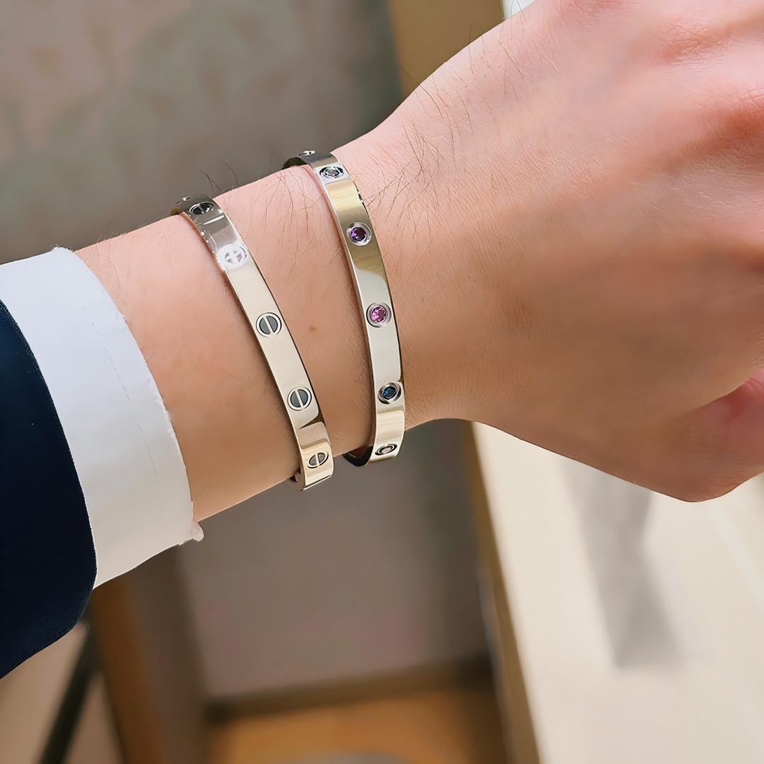 [⭐Hyrra Jewelry] 2026 RAINBOW LOVE BRACELET 6.1MM  10 DIAMONDS