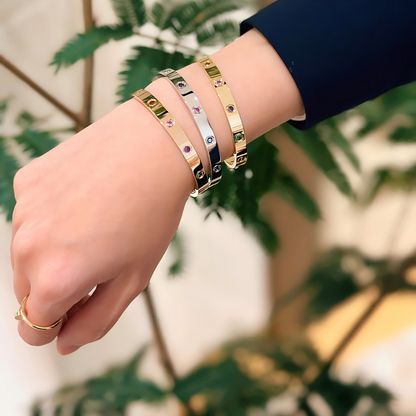 [⭐Hyrra Jewelry] 2026 RAINBOW LOVE BRACELET 6.1MM  10 DIAMONDS