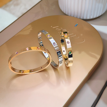 [⭐Hyrra Jewelry] 2026 RAINBOW LOVE BRACELET 6.1MM  10 DIAMONDS