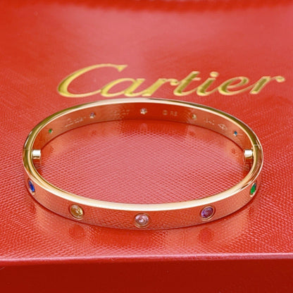 [⭐Hyrra Jewelry] 2026 RAINBOW LOVE BRACELET 6.1MM  10 DIAMONDS