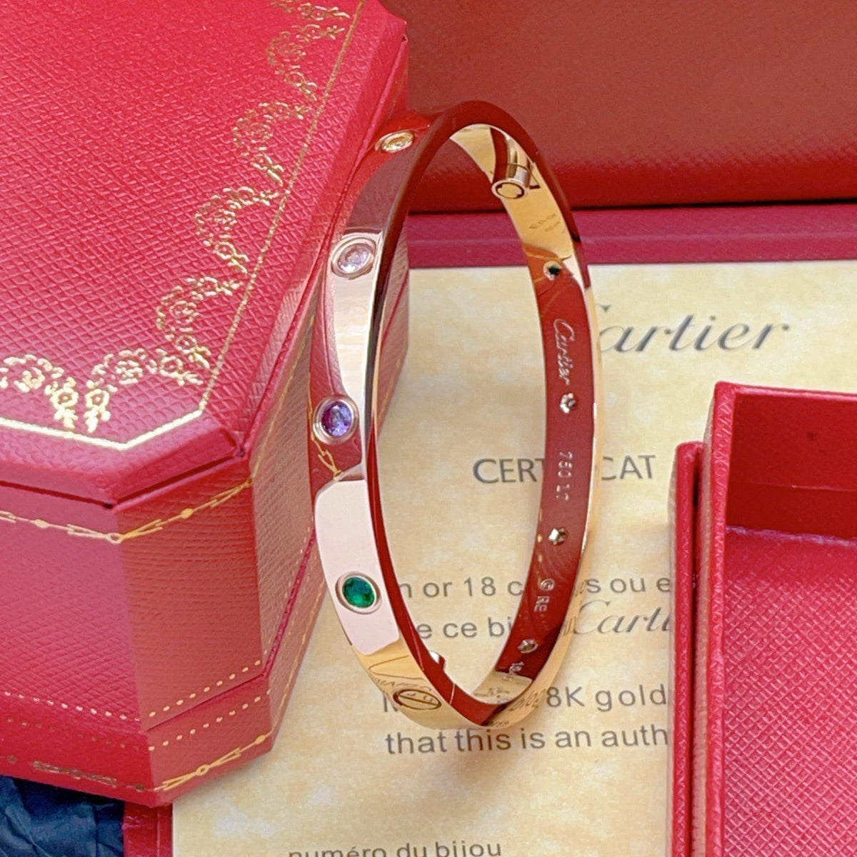 [⭐Hyrra Jewelry] 2026 RAINBOW LOVE BRACELET 6.1MM  10 DIAMONDS