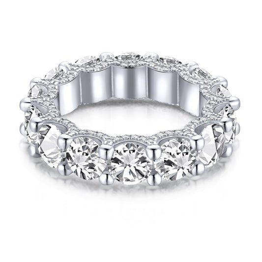 [Hyrra Jewelry]Gorgeous Round Cut Tennis Ring
