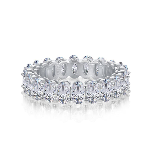 [Hyrra Jewelry]Ornate Oval Cut Tennis Ring