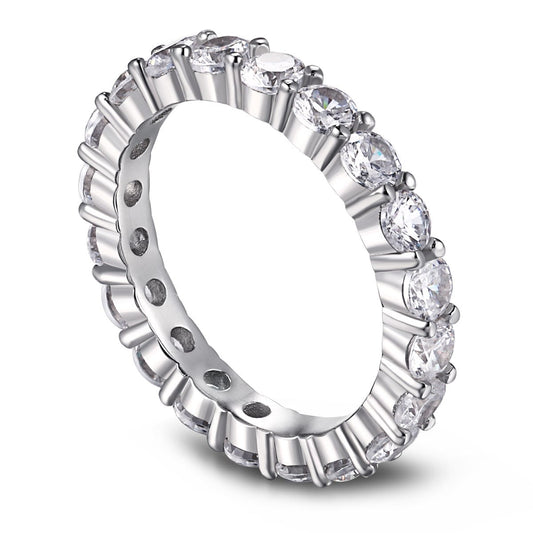 [Hyrra Jewelry]Sparkling Round Cut Tennis Ring