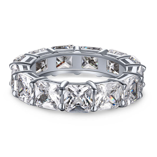 [Hyrra Jewelry]Elegant Princess Cut Tennis Ring