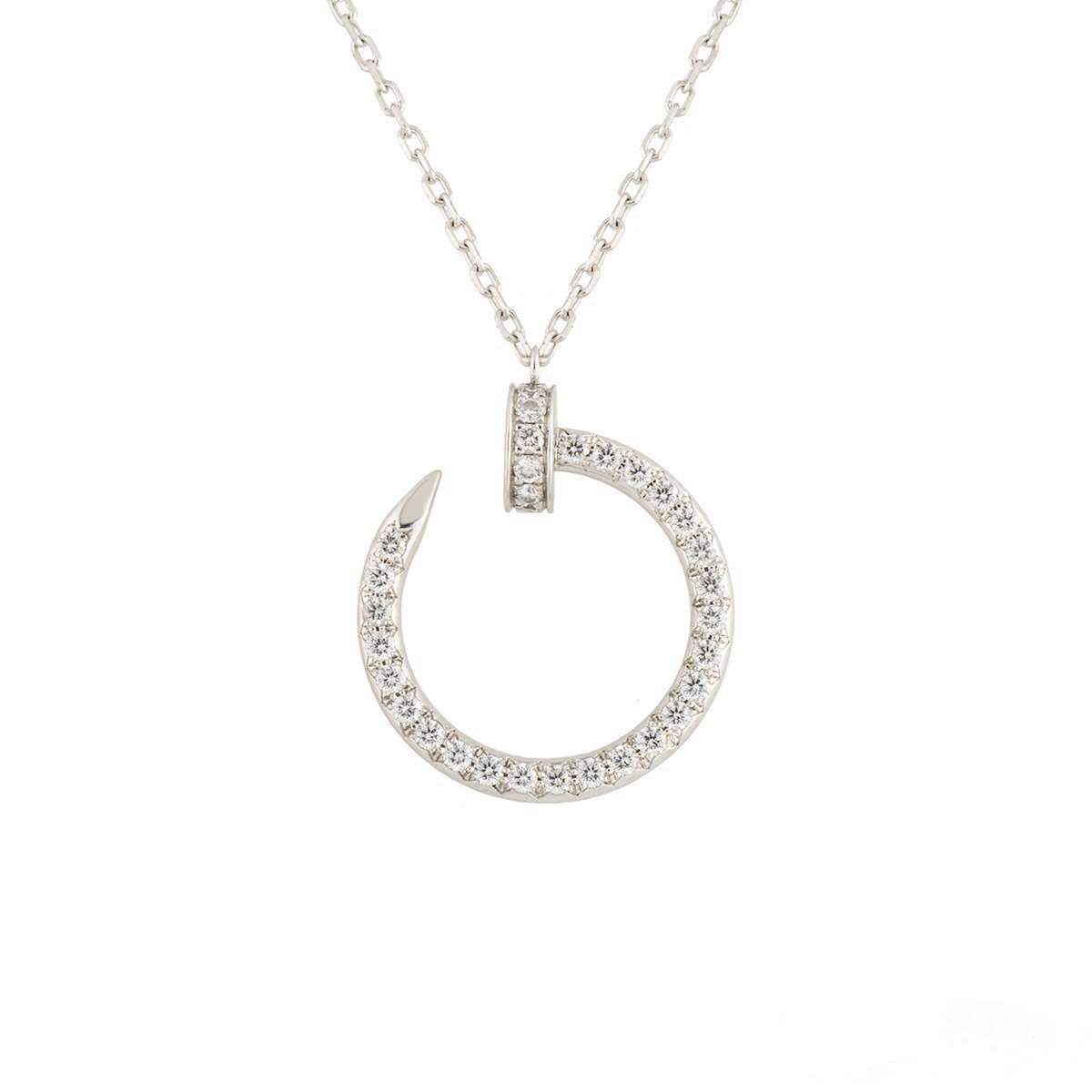 [⭐Hyrra Jewelry]JUSTE NECKLACE SILVER DIAMONDS