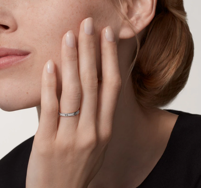 [⭐Hyrra Jewelry]LOVE RING 2.6mm-wide full-diamond ring silver