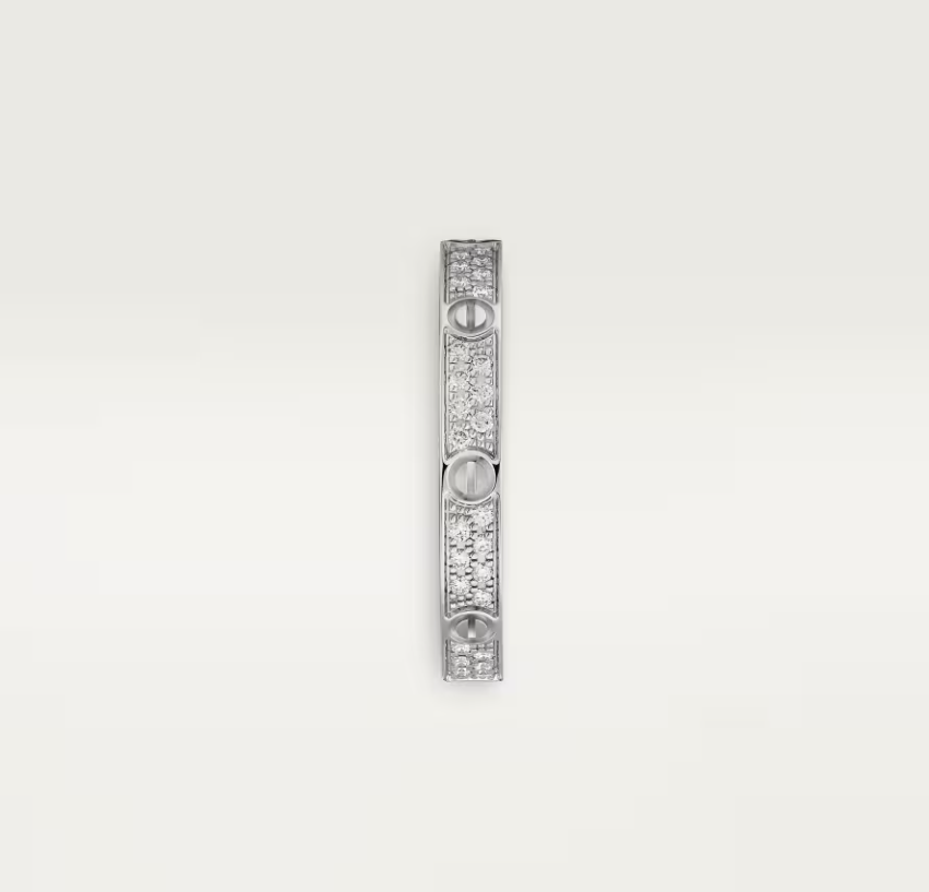 [⭐Hyrra Jewelry]LOVE RING 2.6mm-wide full-diamond ring silver