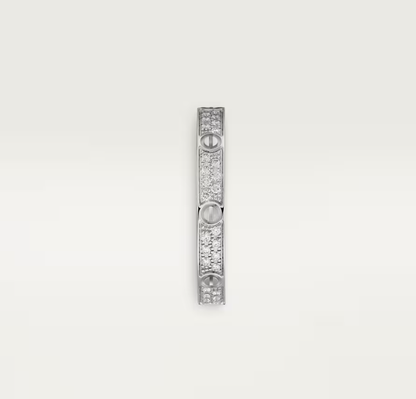 [⭐Hyrra Jewelry]LOVE RING 2.6mm-wide full-diamond ring silver
