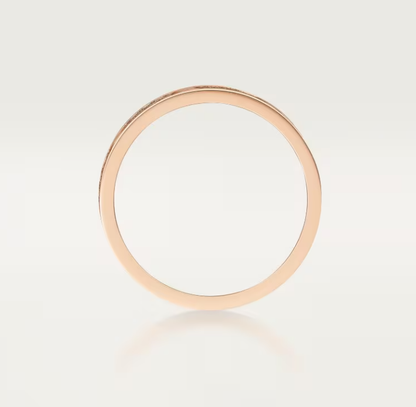 [⭐Hyrra Jewelry]LOVE RING 4mm-wide full-diamond ring Rose Gold