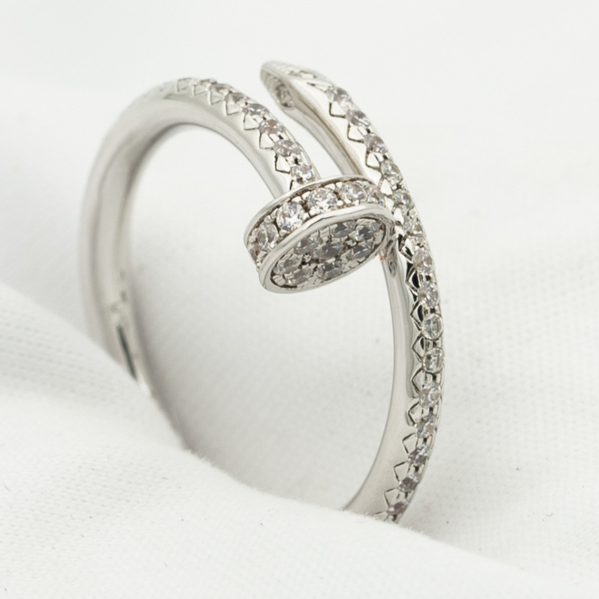 [⭐Hyrra Jewelry]JUSTE RING 1.8MM SILVER DIAMONDS