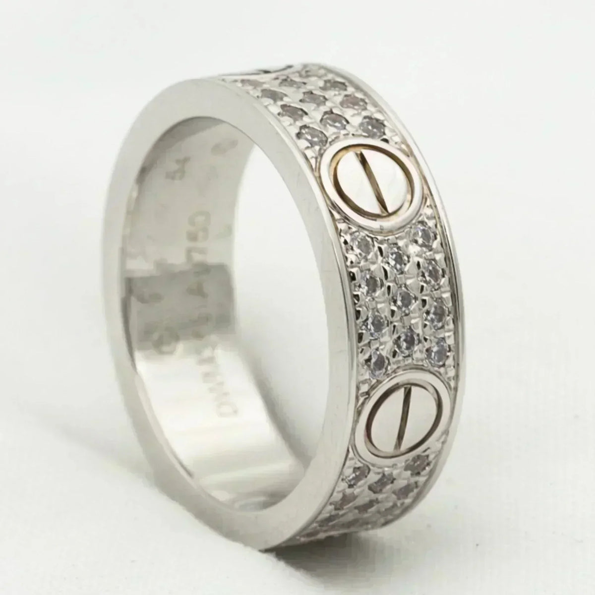 [⭐Hyrra Jewelry]LOVE RING 5.5MM DIAMONDS PAVED