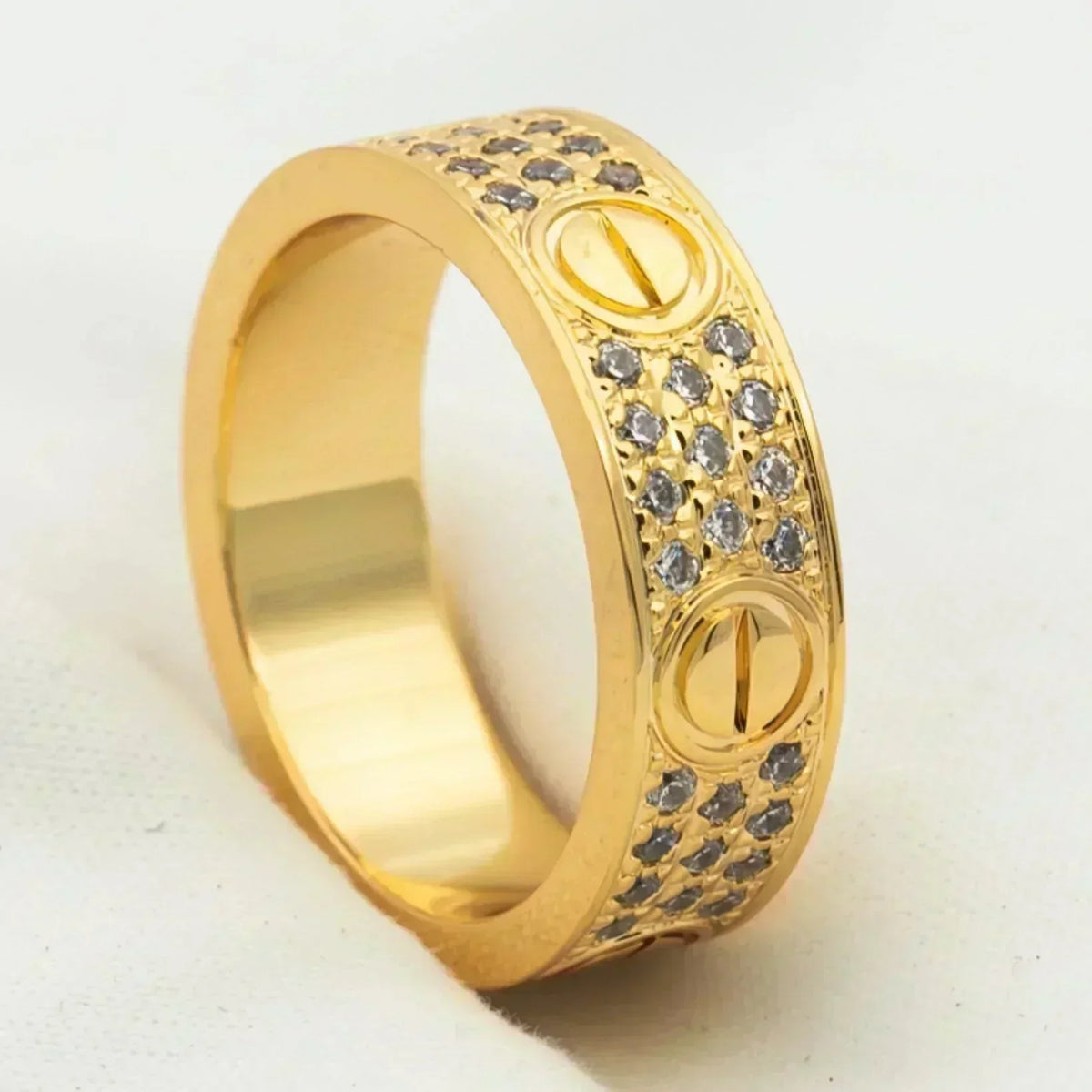 [⭐Hyrra Jewelry]LOVE RING 5.5MM DIAMONDS PAVED