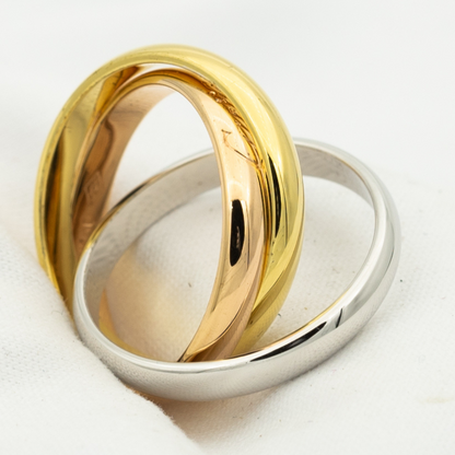 [⭐Hyrra Jewelry Jewelry]TRINITY RING GOLD PINK GOLD SILVER