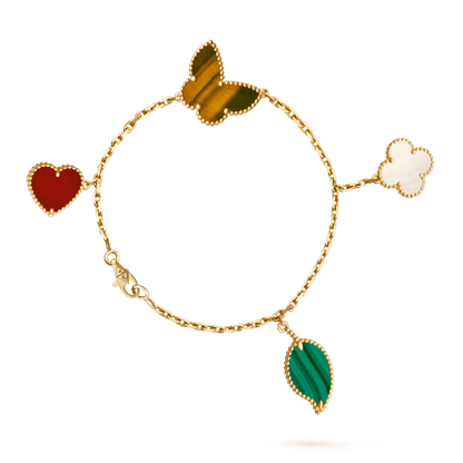 [⭐Hyrra Jewelry]LUCKY SPRING 5 MOTIF GOLD BRACELET