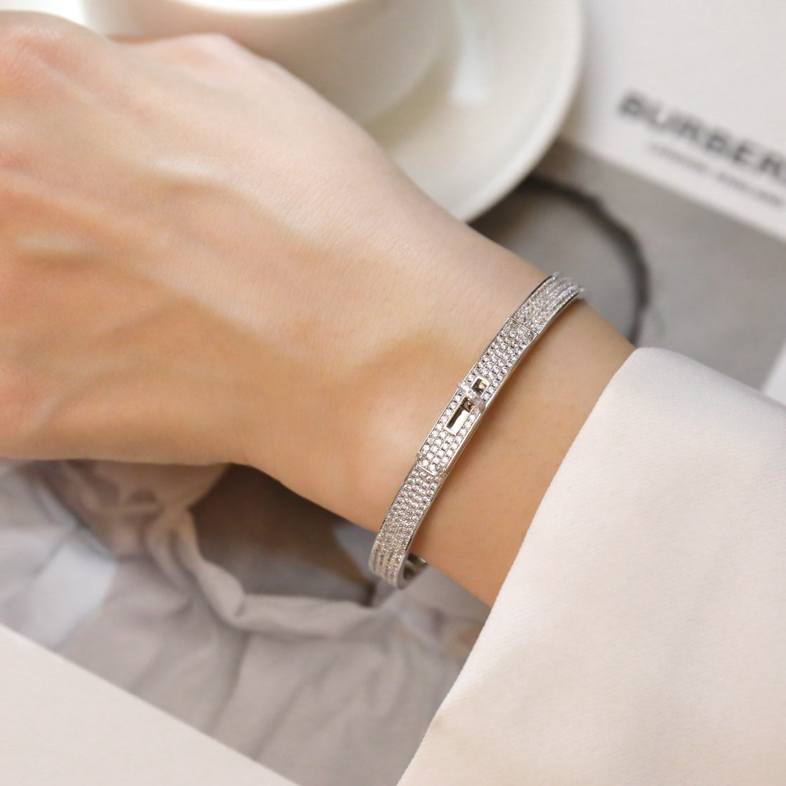 [⭐Hyrra Jewelry]KELLY BRACELET DIAMOND PAVED