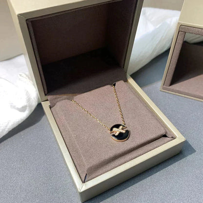 [⭐Hyrra Jewelry]JEUX DE ROSE GOLD DIAMOND NECKLACE