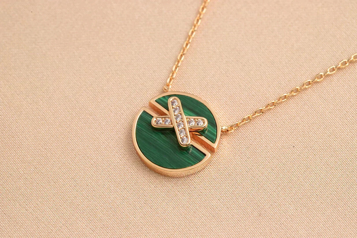 [⭐Hyrra Jewelry]JEUX DE ROSE GOLD DIAMOND NECKLACE
